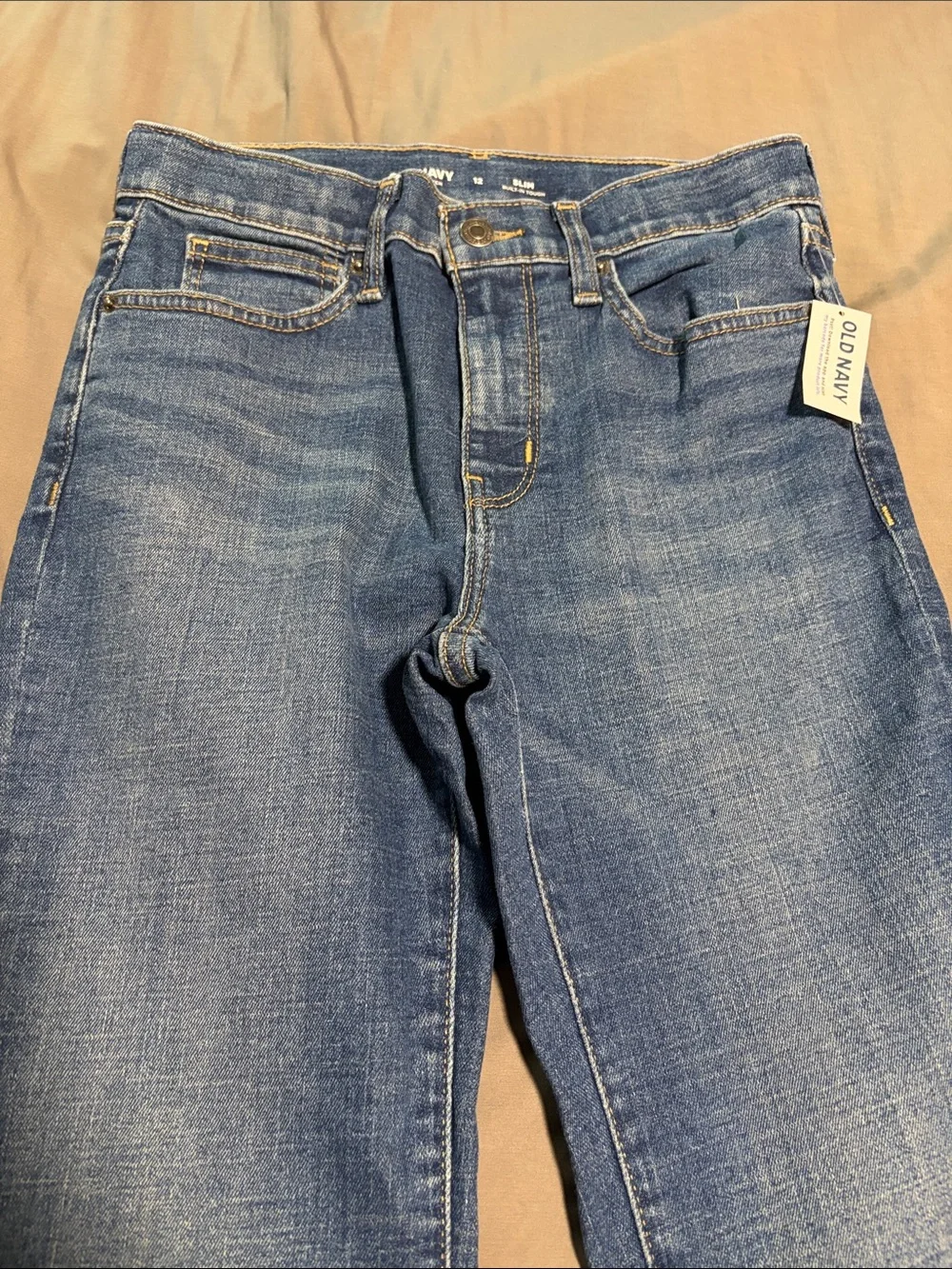 Boys Old Navy Straight Leg Slim Blue Jeans